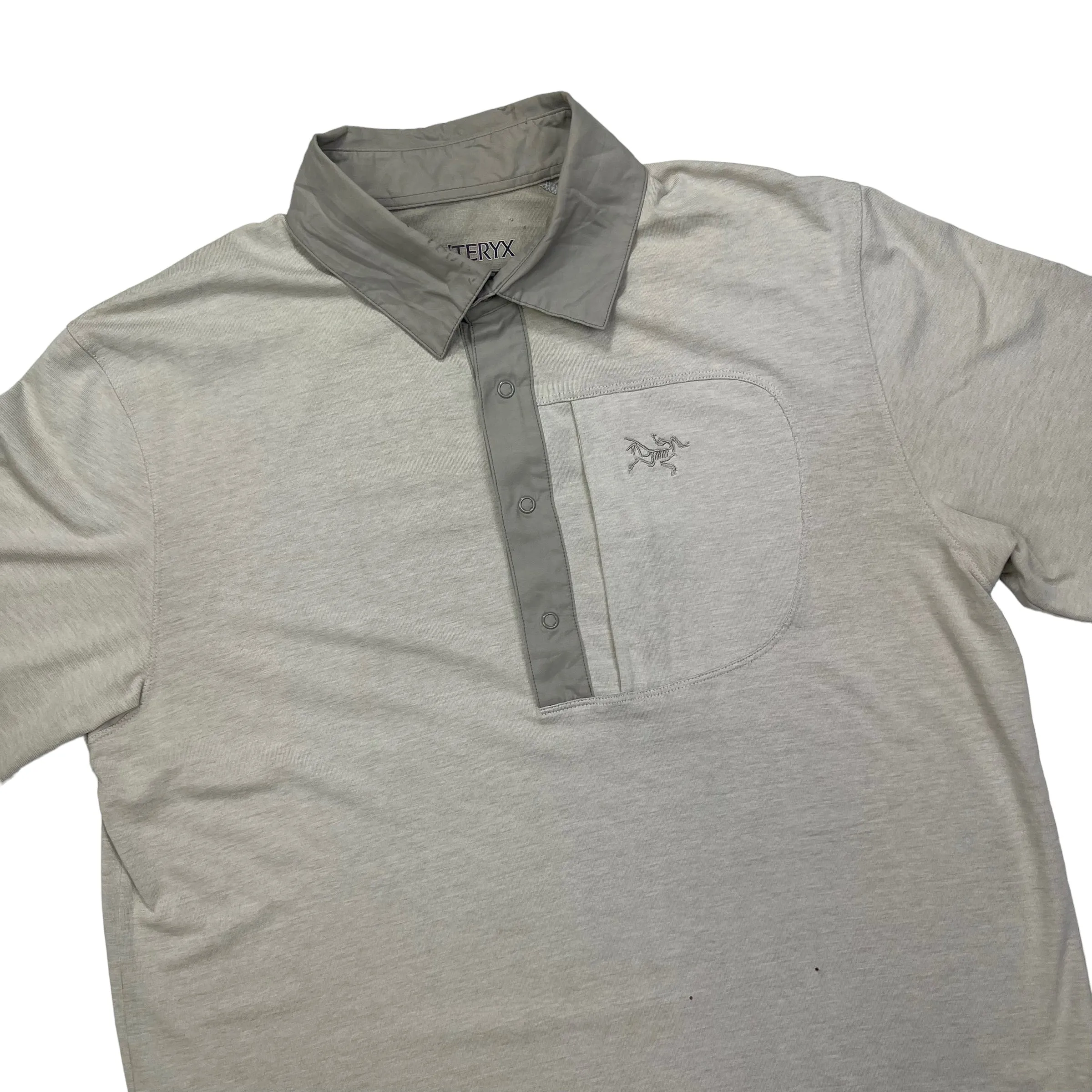 Arc'teryx Light Grey Short Sleeve Polo Shirt