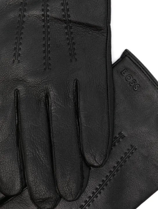 BOSS leather gloves