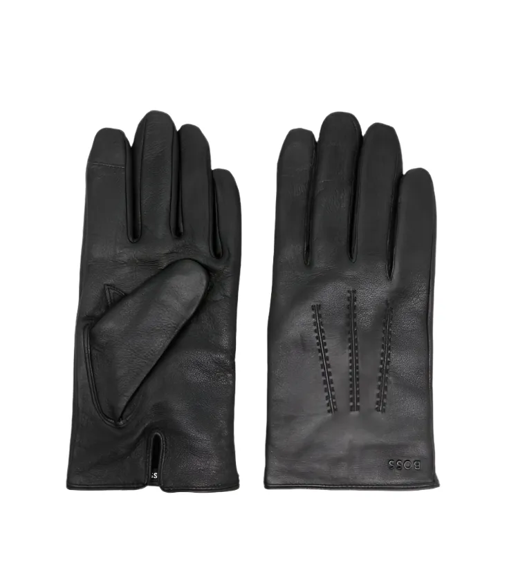 BOSS leather gloves