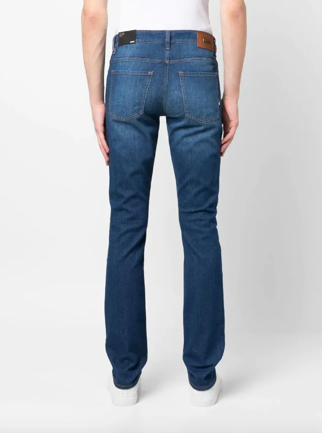 BOSS slim-fit jeans in super-soft blue Italian denim