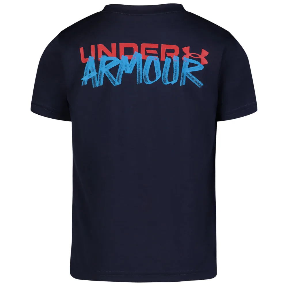 Boys' Under Armour Kids Brushy Wordmark T-Shirt