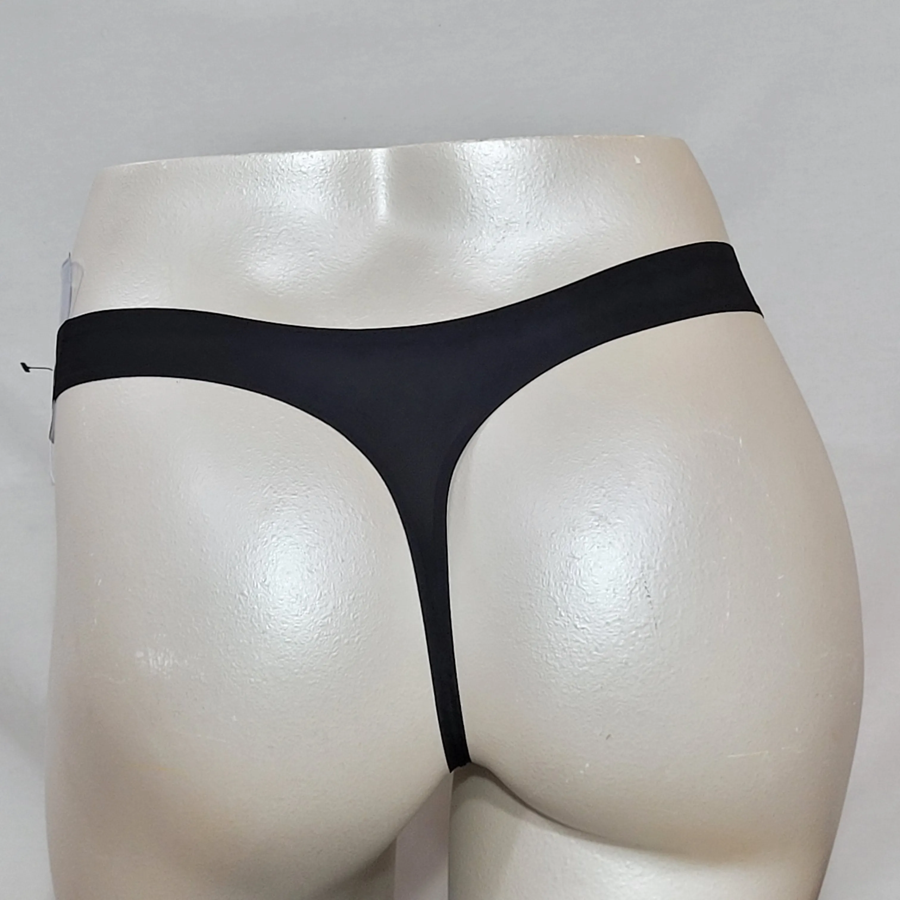 Calvin Klein QF4068 Logo-Waist Laser Thong SIZE LARGE Black NWT