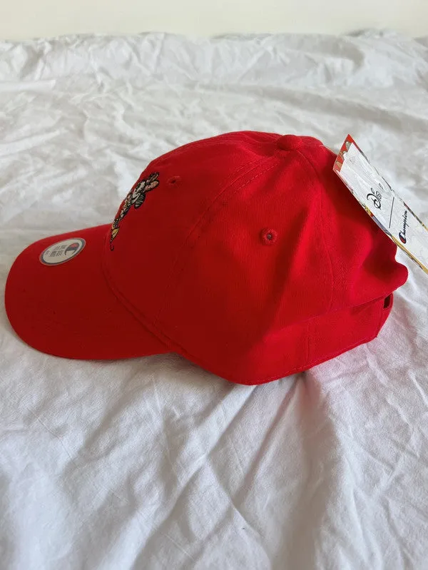 Champion Men's Disney’s Mickey & Friends Garment Washed Dad Hat, Disney’s Mickey & Minnie Scarlet HH6523 592148 040