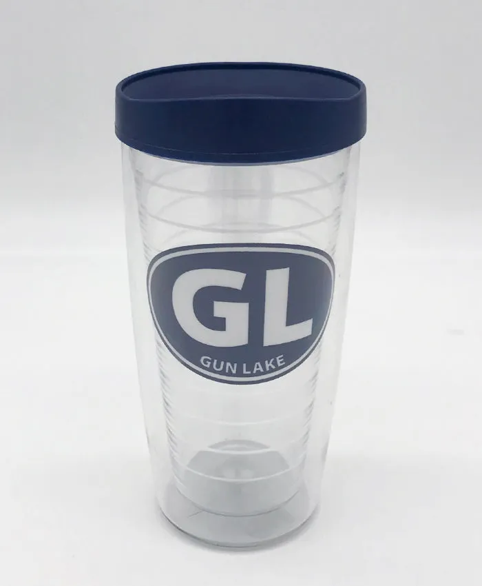 Gun Lake 16oz Insulated Travel Tumbler with lid, 2 or 4 packs