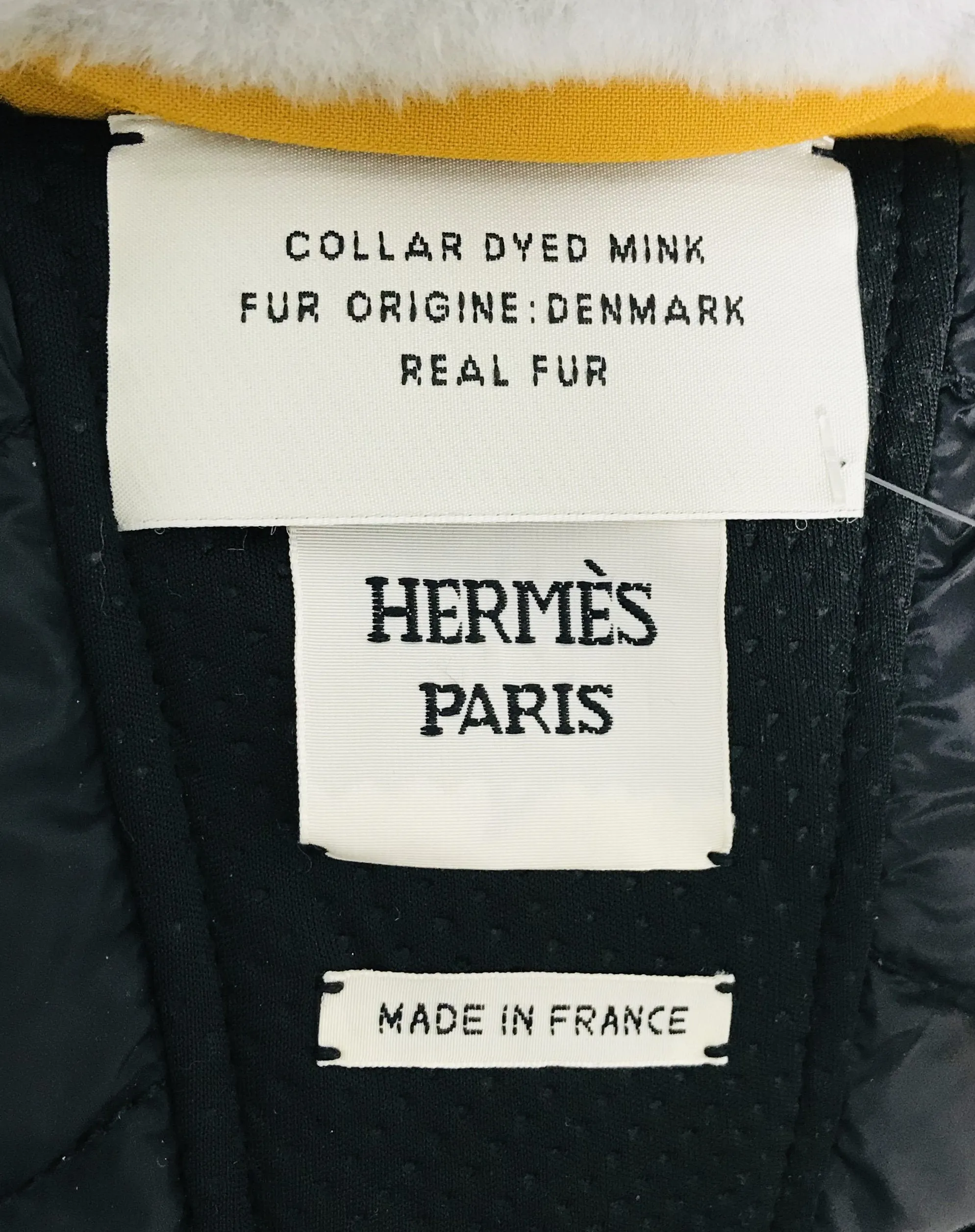 Hermes Goose Down & Mink Fur Gilet. Size 40FR