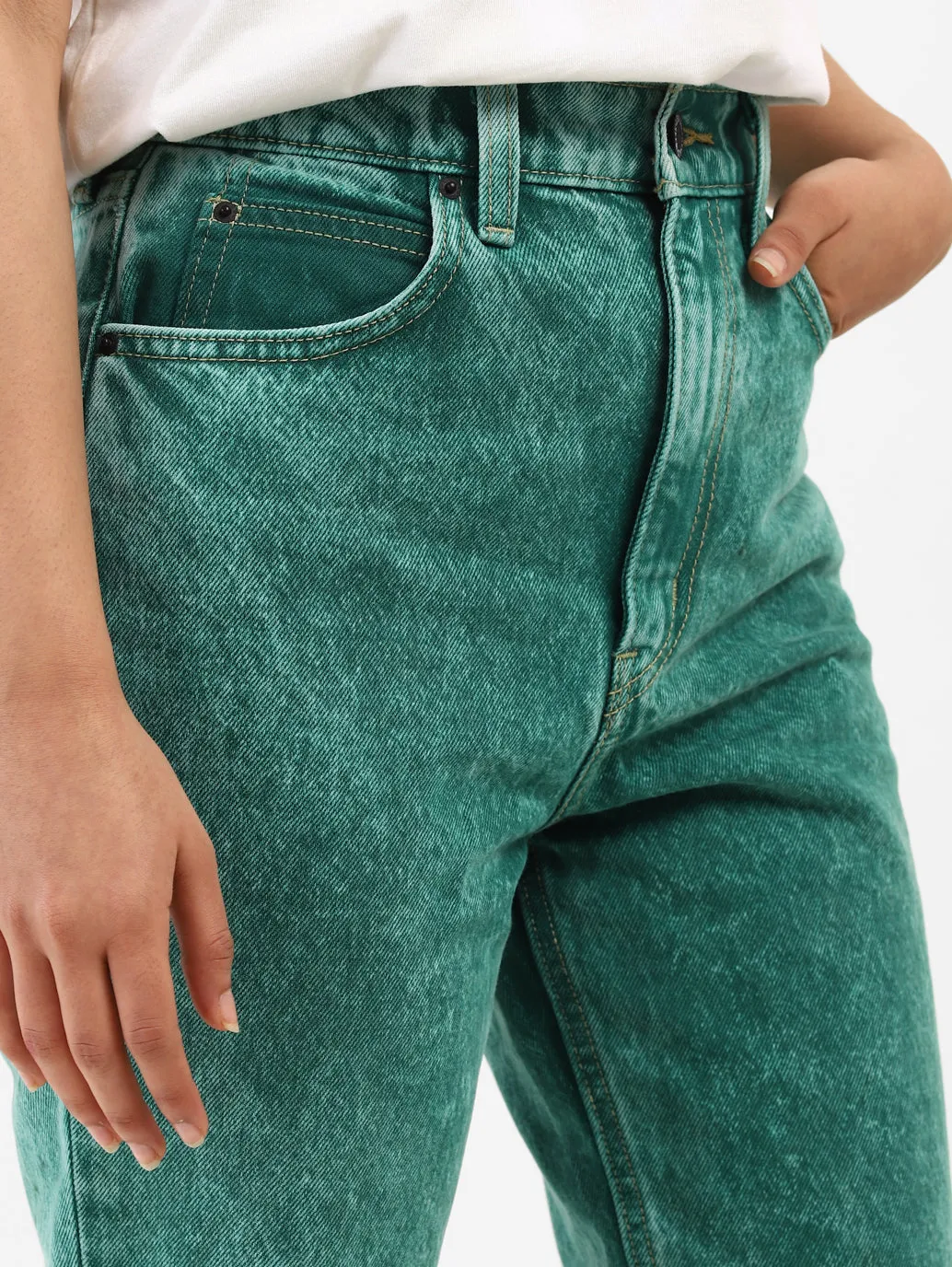 Levi's x Deepika Padukone Emerald High Straight Jeans