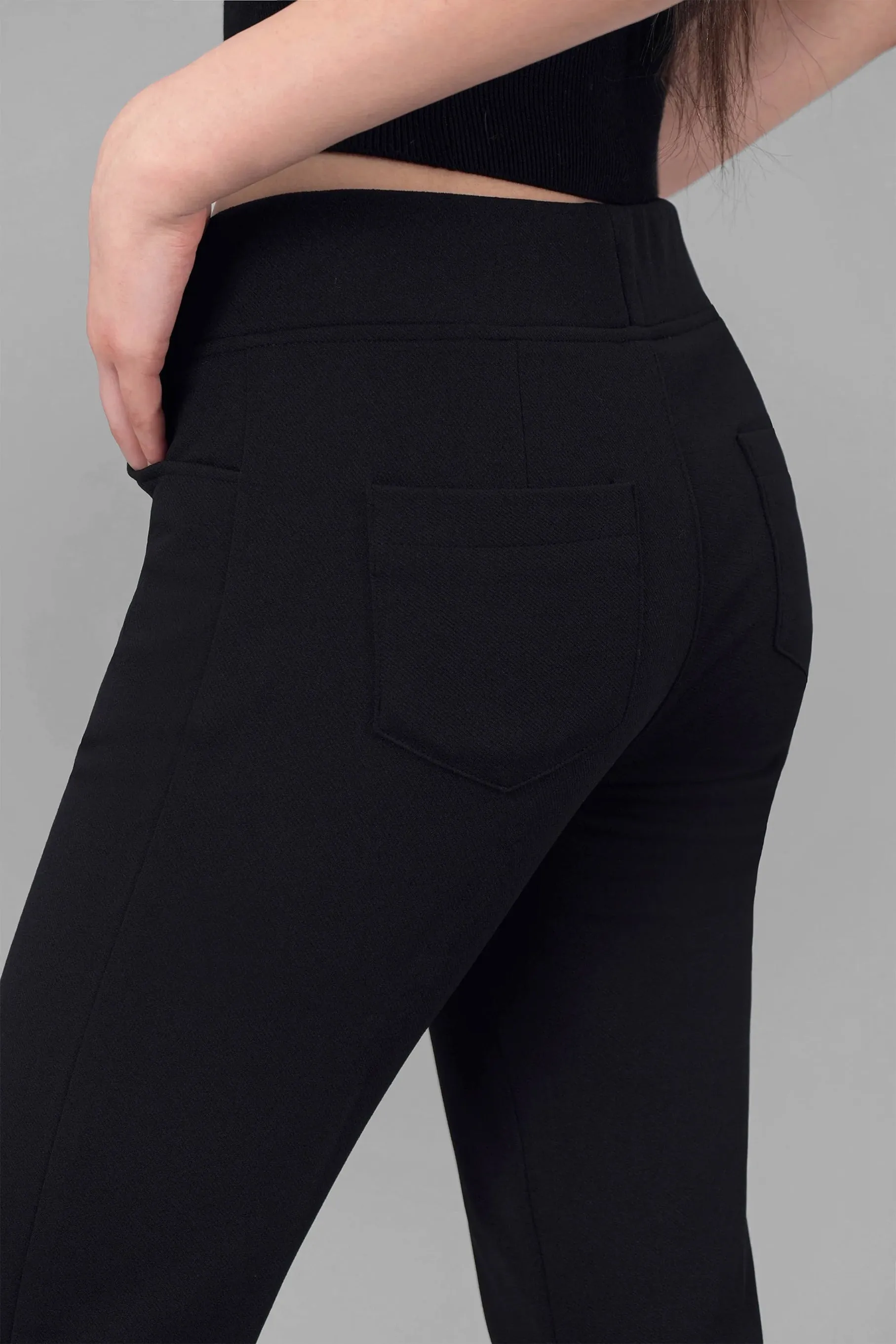 Luna Bootcut Pants, Black