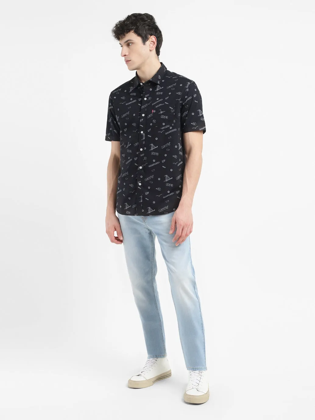 Men's All Over Printed Slim Fit Shirt