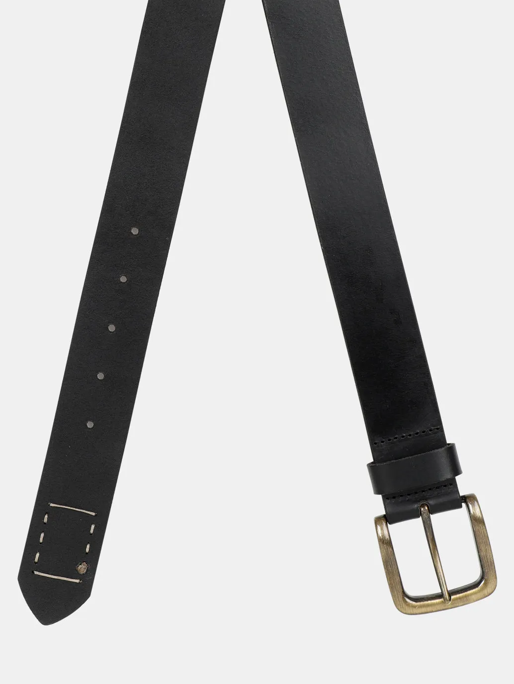 Men's Black Solid Belt