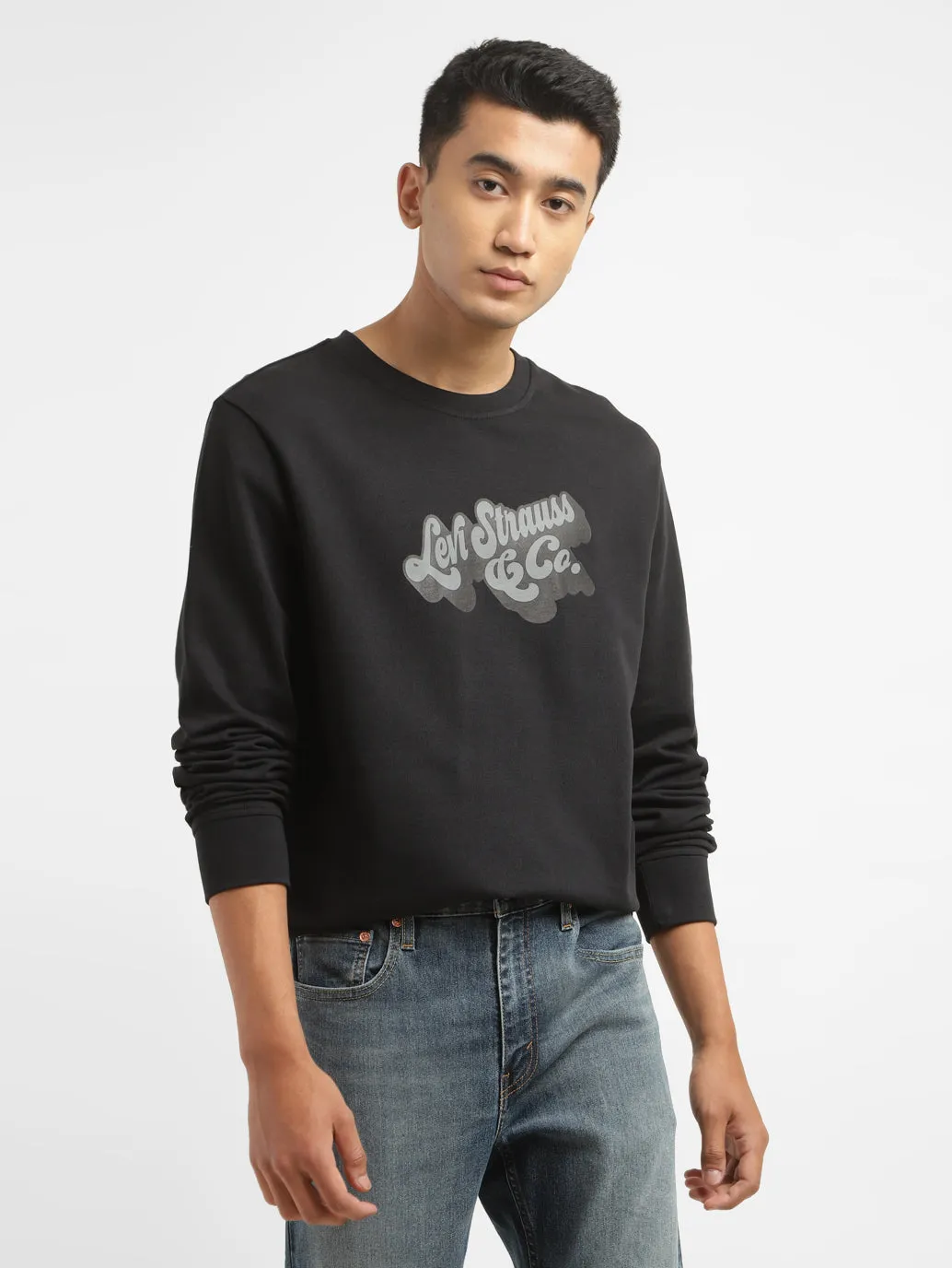 Men's Brand Logo Crew Neck Sweatshirt