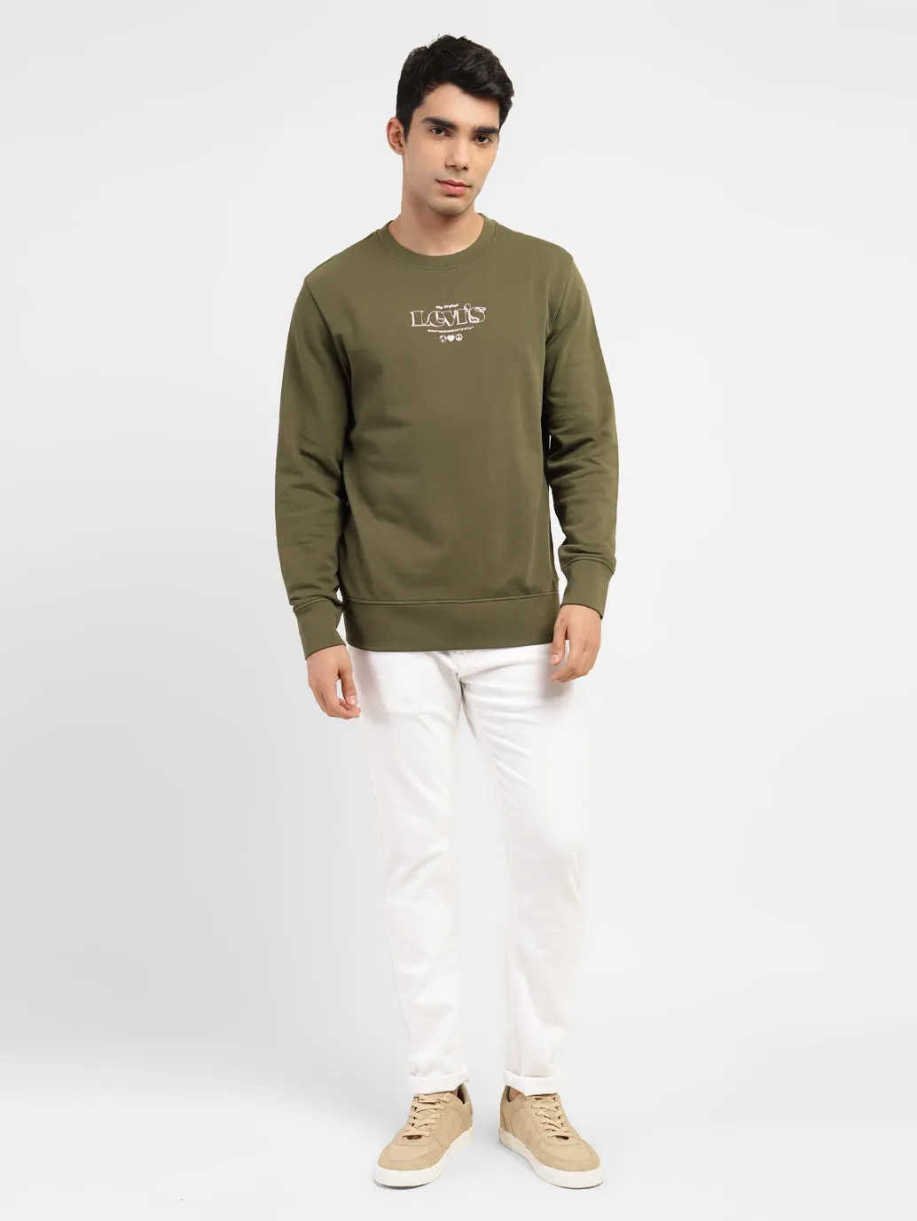 Men's Brand Logo Crew Neck Sweatshirt