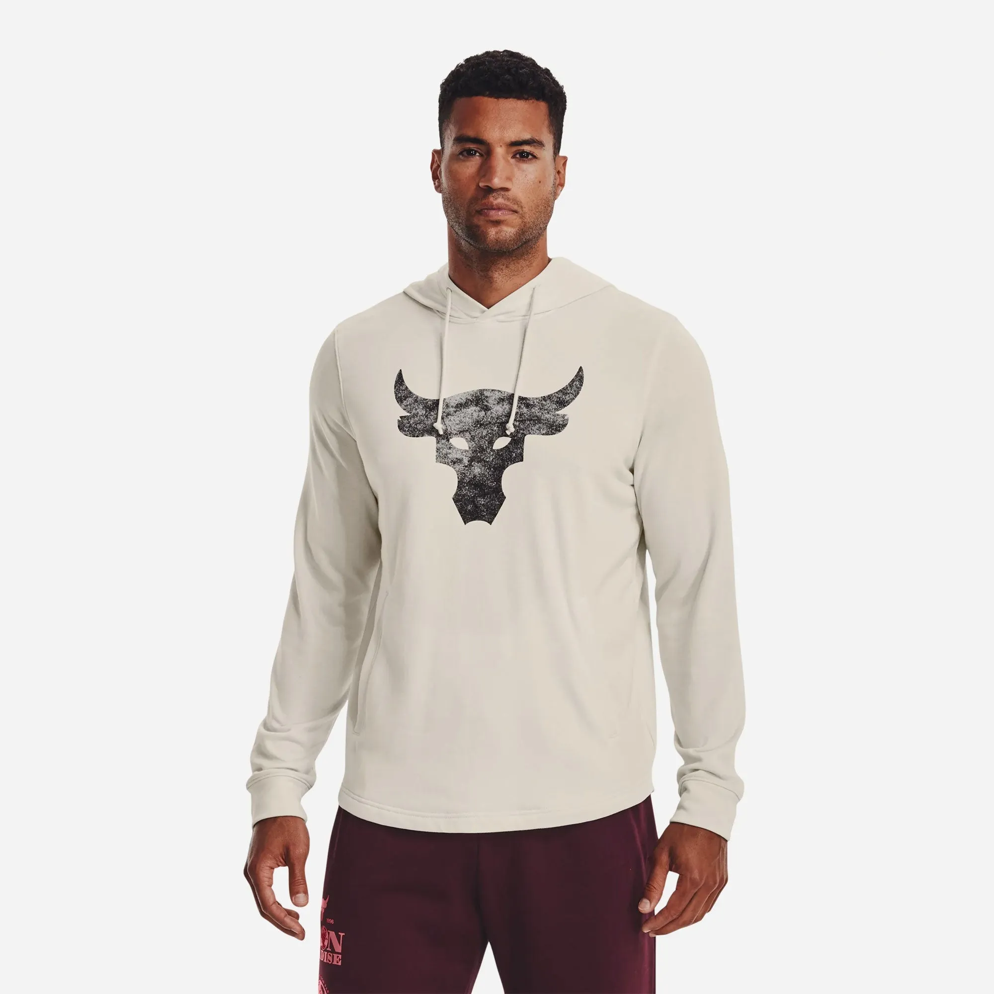 Áo Hoodie Nam Under Armour Project Rock Terry - Trắng