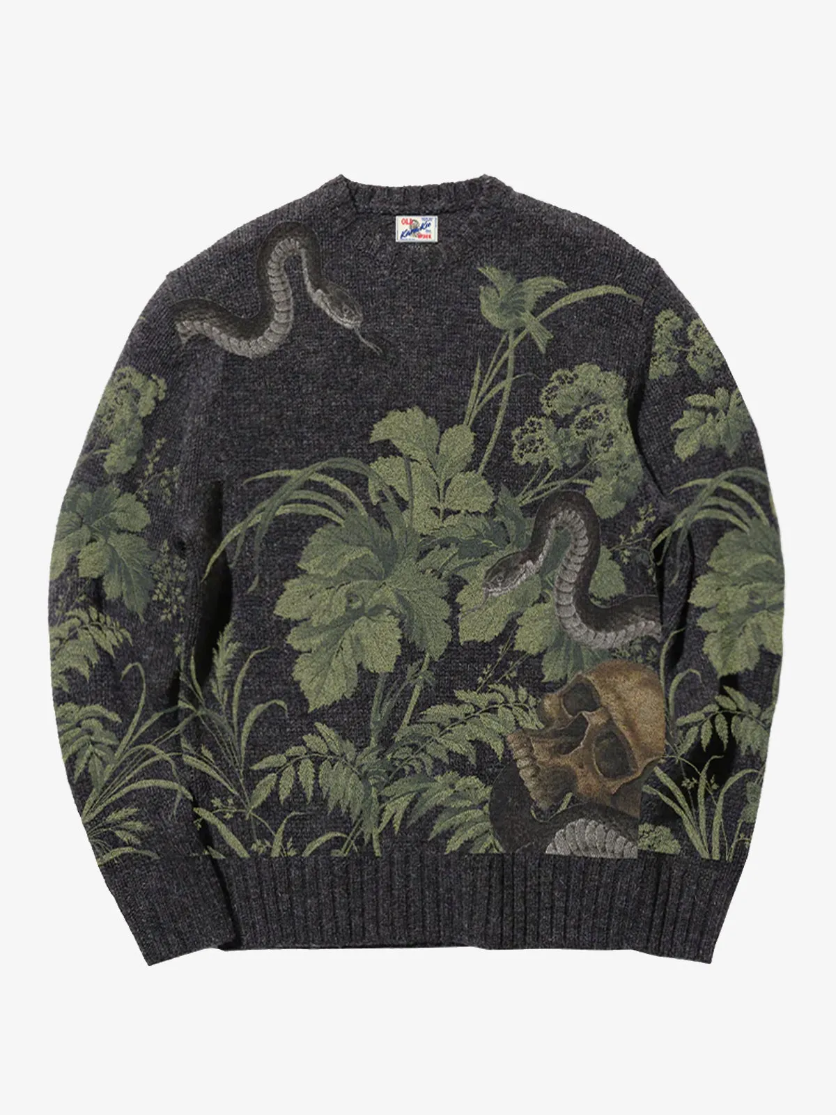 PRE-ORDER Snake & Skull Crew Neck Jacquard Knitted Sweater