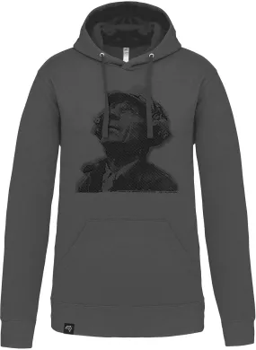 The upward-looking Man - Unisex Bi-color Hoodie - Dark Grau / Schwarz