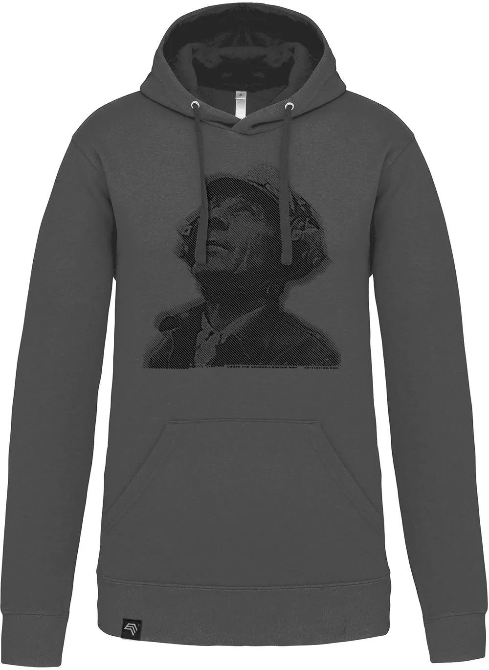 The upward-looking Man - Unisex Bi-color Hoodie - Dark Grau / Schwarz