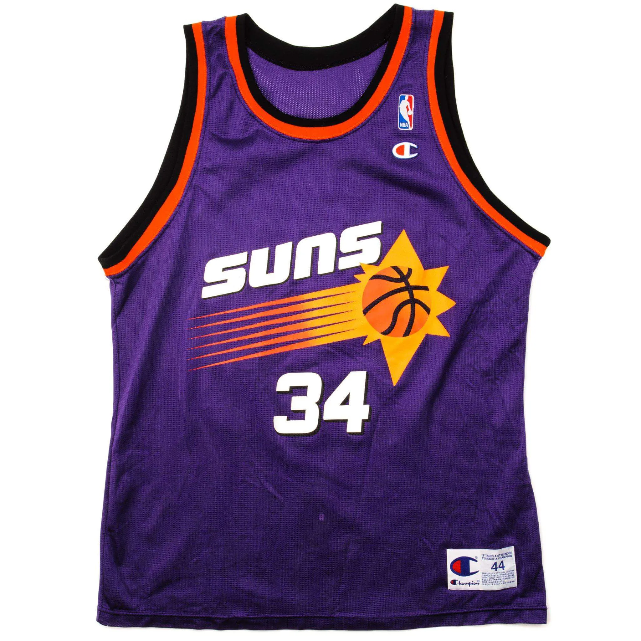 VINTAGE CHAMPION JERSEY SUNS BARKLEY 34 SIZE LARGE MADE IN USA