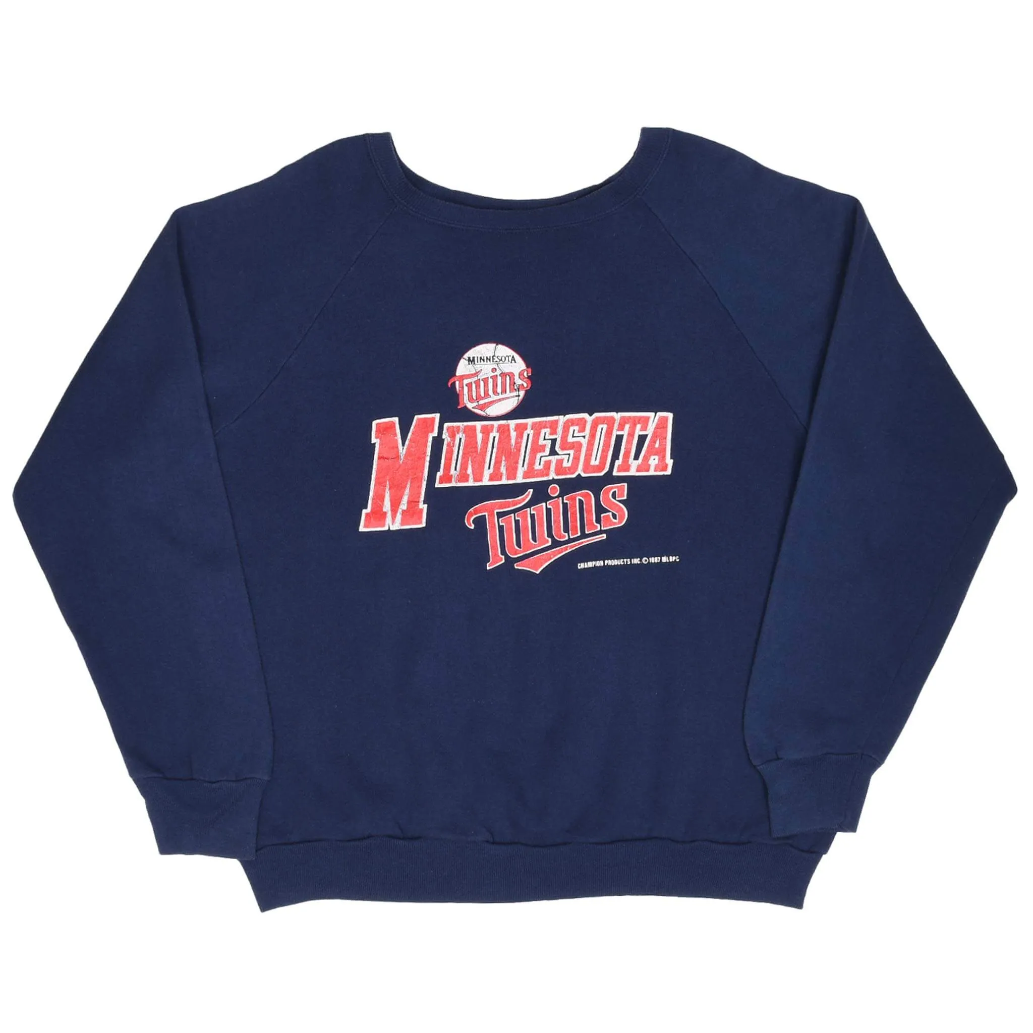 VINTAGE CHAMPION REVERSE WEAVE SWEATSHIRT MLB MINNESOTA TWINS 1987 XL MADE IN USA